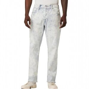 HUDSON Men’s Reese Straight Leg White Acid Wash Jean, Size 30
